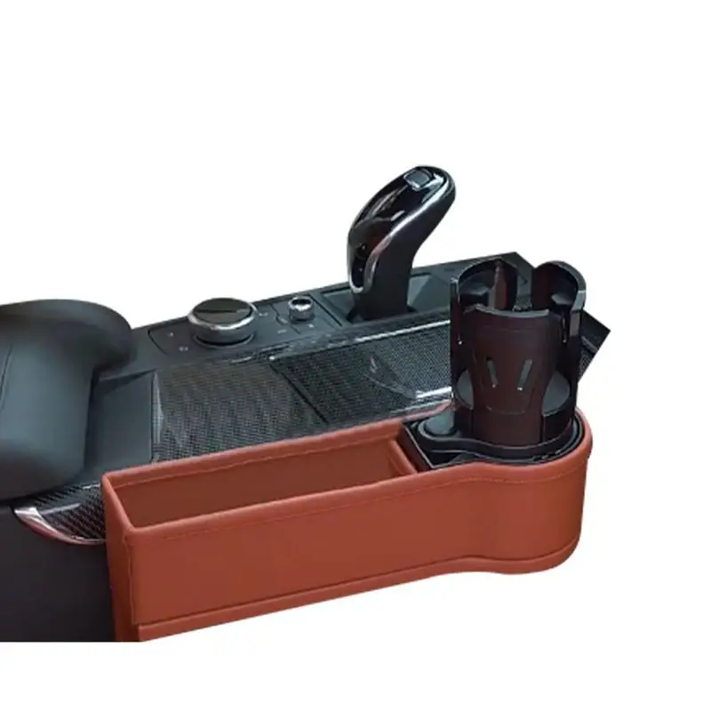 

Car Seat Gap Organiser Car Seat Gap Filler Universal Front Car Seat Side Pocket With Double Cup Holder Ideal For Cellphones