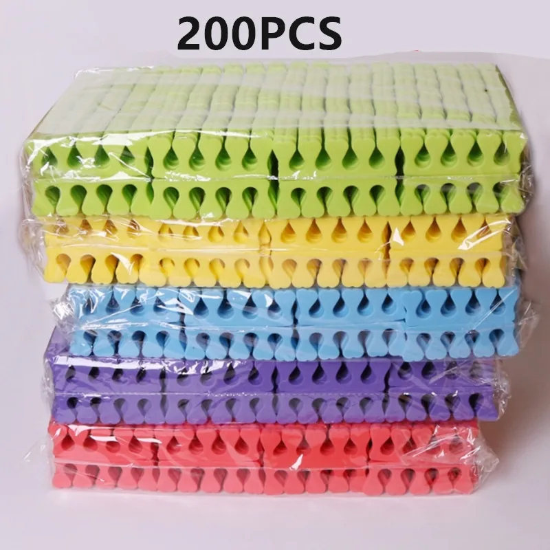 50/100/200PCS 네일 아트 발가락 구분 기호 손가락 발 스폰지 소프트 UV 젤 폴란드어 미용 도구 매니큐어 페디큐어 팩..