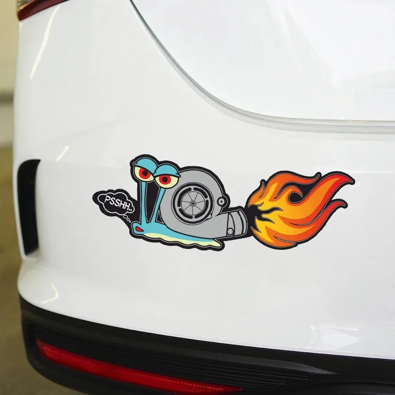 Funny TURBO Snail BOOST PSSHH.. JDM Drift Reflective Decal Sticker