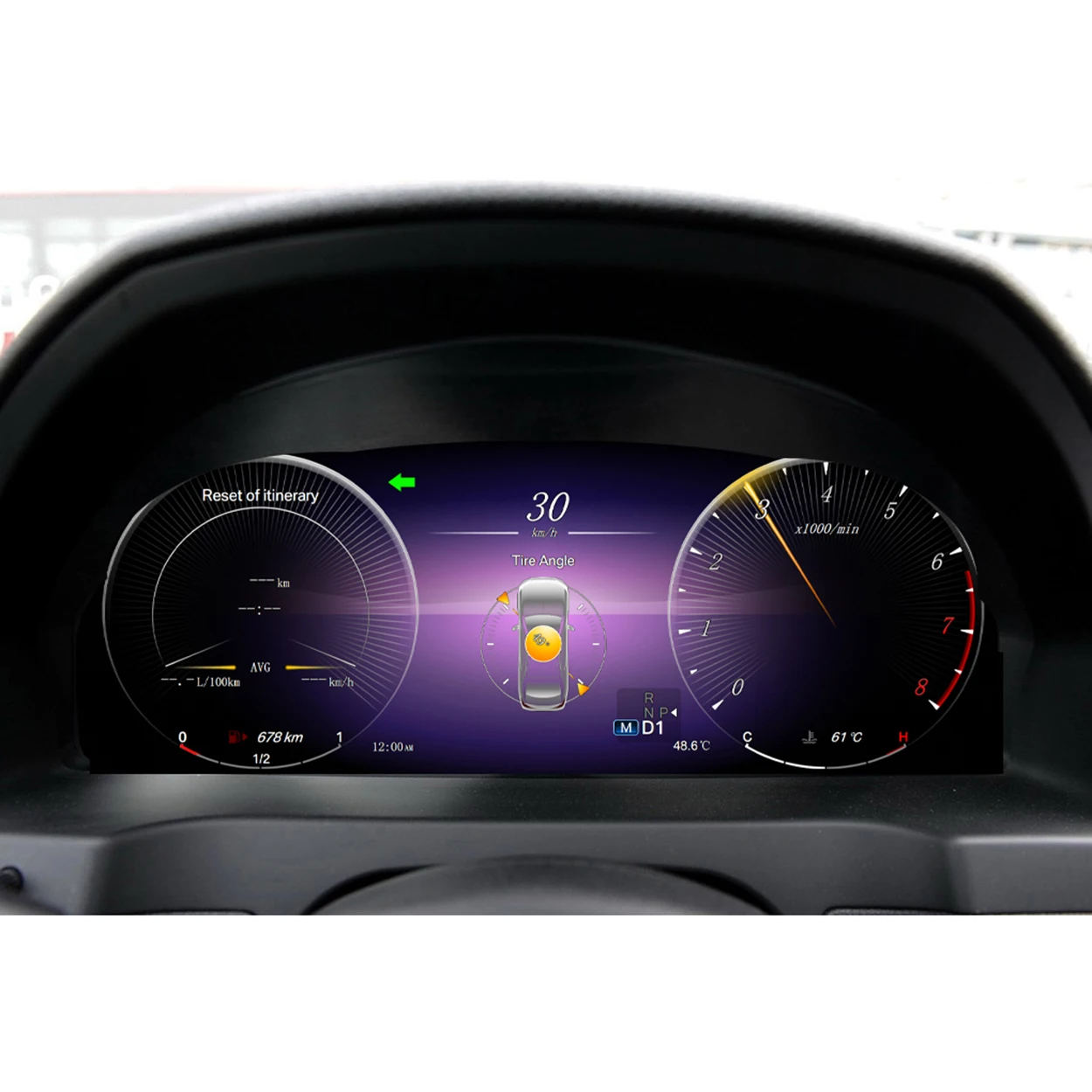 Panel de instrumentos digital de 12,3 pulgadas para Mercedes Benz Clase C W204 NTG4.0 NTG4.5 2008-2014, velocímetro LCD, panel de salpicadero 6