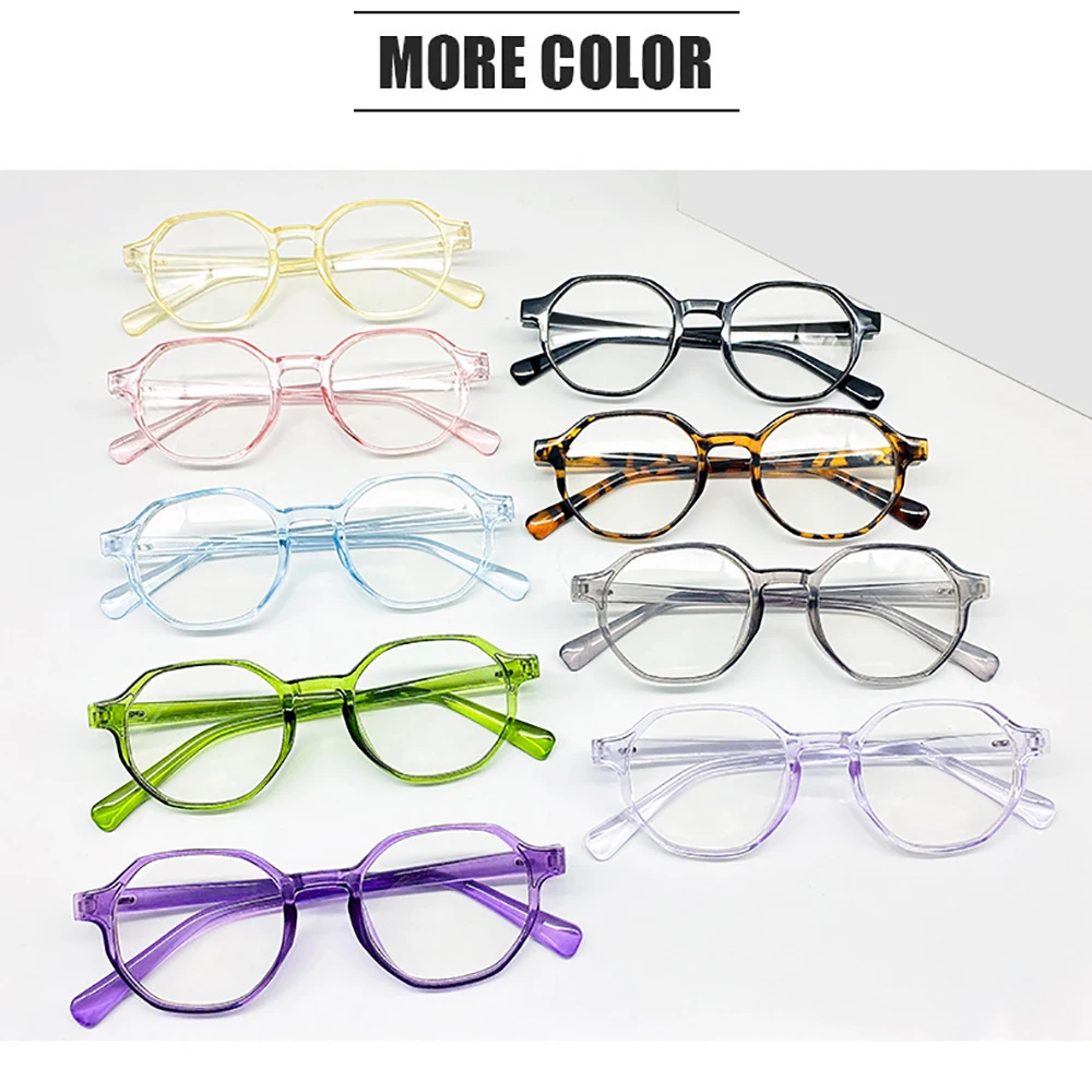 Anti Blue Light Eyewear Classic Computer Optical Eyewear Fashion Plain Glasses Stylish Retro Polygon Frame Glasses For Fishing