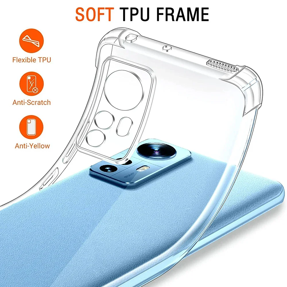 Shockproof Silicone Soft Clear Back Phone Cover
