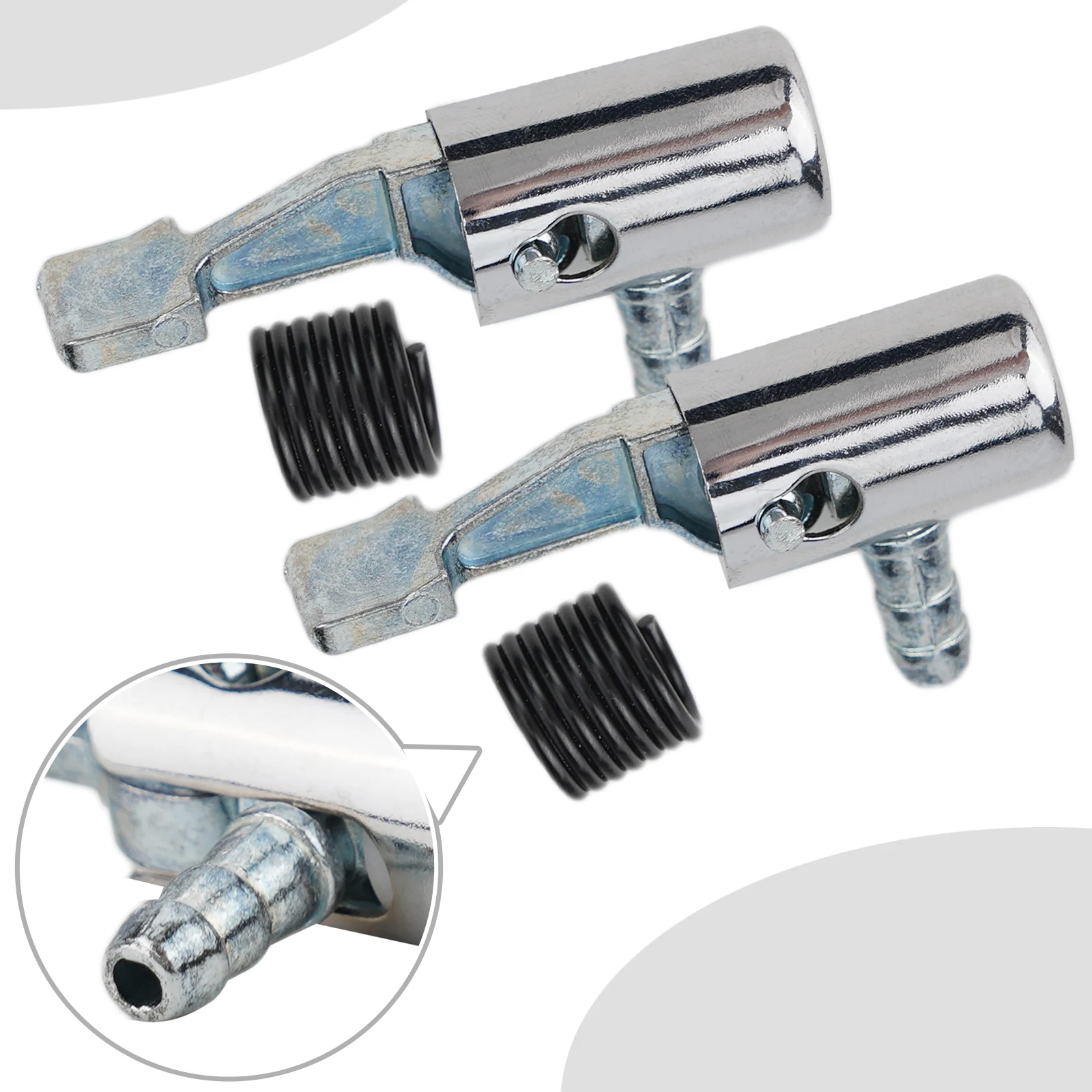 1/2pc 6mm Air Reifen Chuck Inflator Pumpe Schlauch Adapter Ventil Stecker Für Autos Fahrräder Automobil Reifen Inflator aufblasbare Klemmen – Detail 1