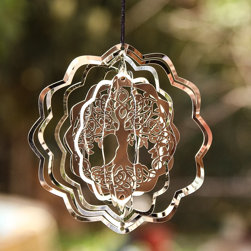 Girandola Decorativa In Metallo Per Giardino - Mulino A Vento 3D