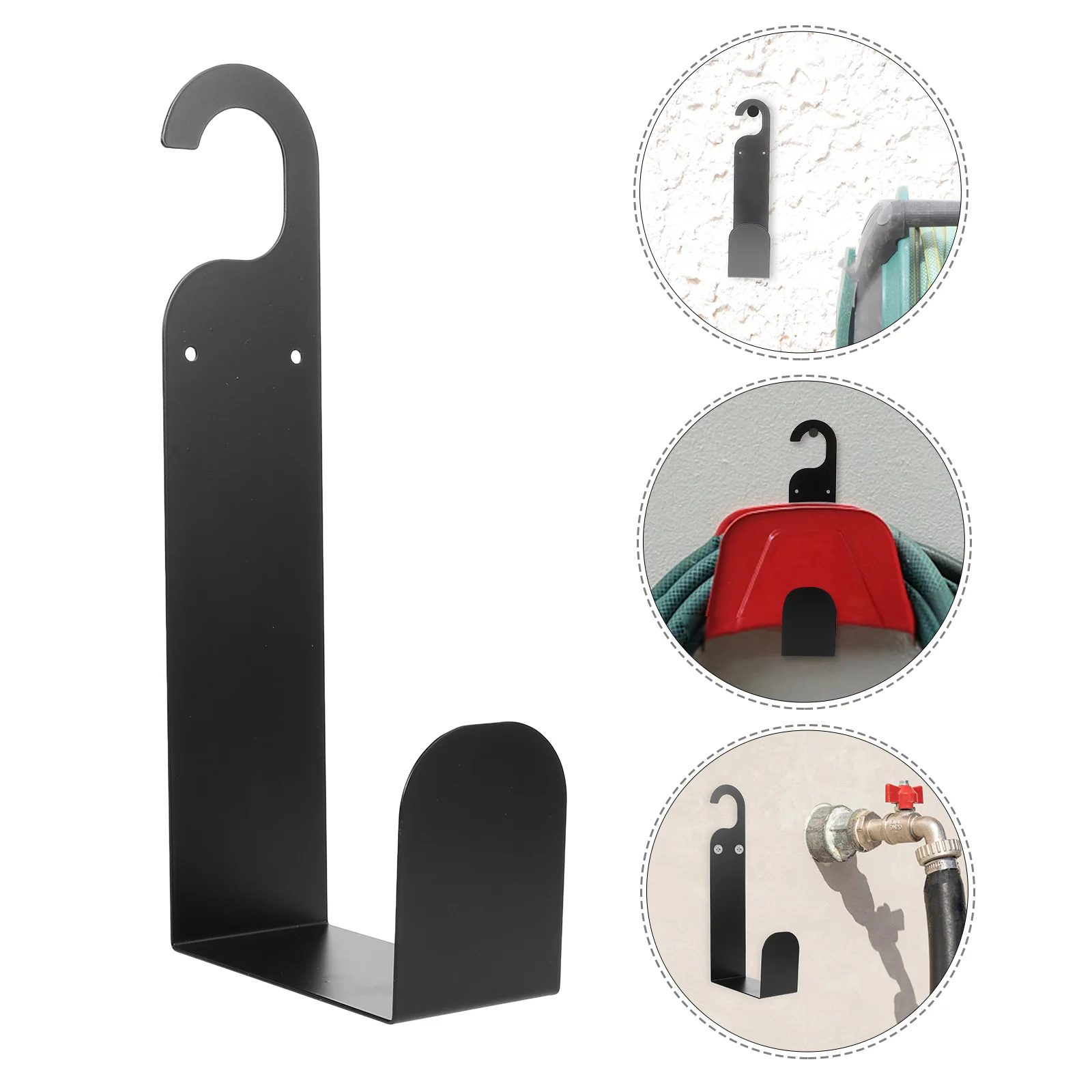 

Water Hook Bracket Faucet Heavy Duty Hose Hanger Storage Organizer Wall Mount Iron