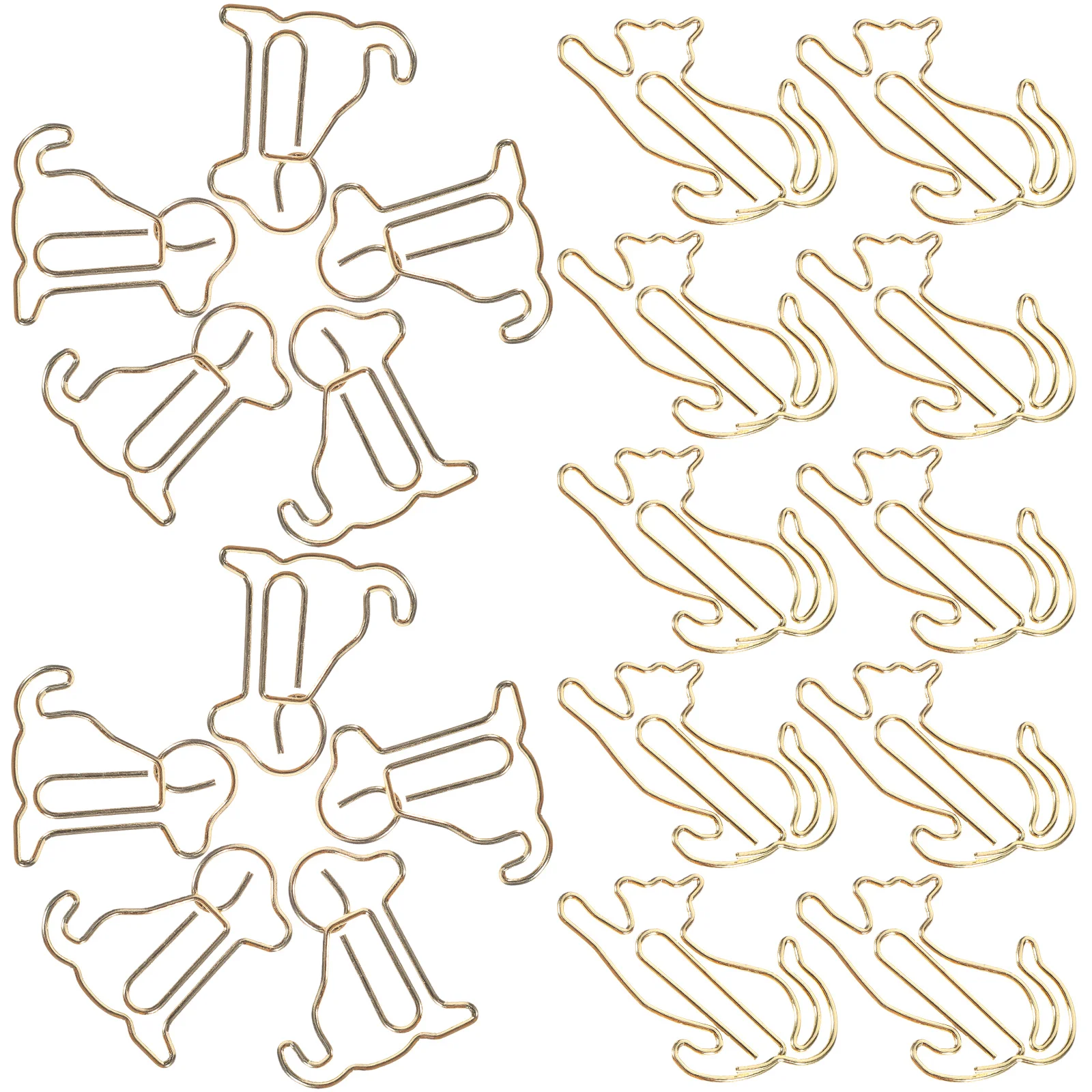 Animal Paper Clip Cat Shaped Paperclips Animals Lovely Dog Fixing Metal Clamps Delicate Puppy