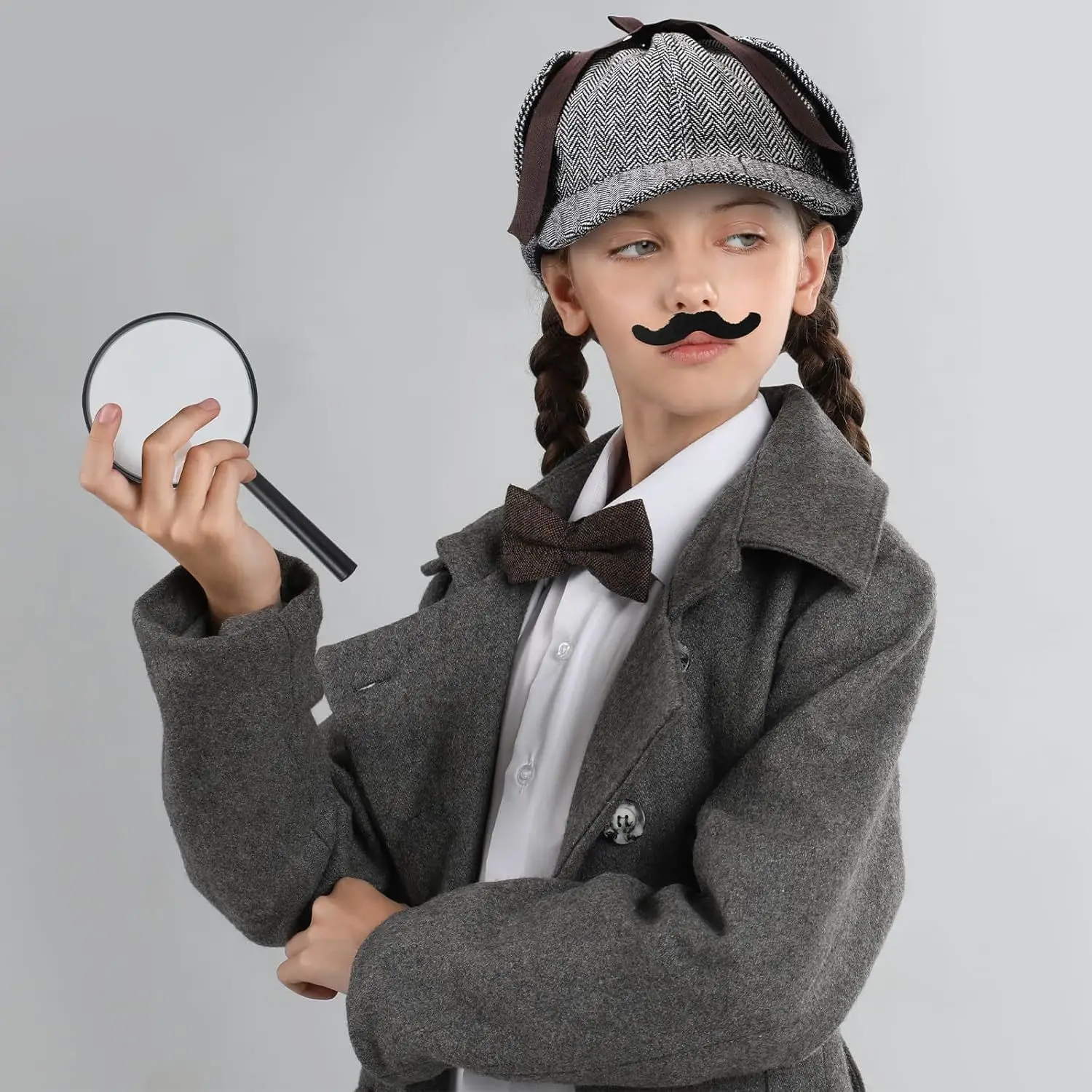Detective Hat Kit Cosplay Hats 7 Pcs Detective Costume Accessories for Adults Men Women Party Decor 80s clothes