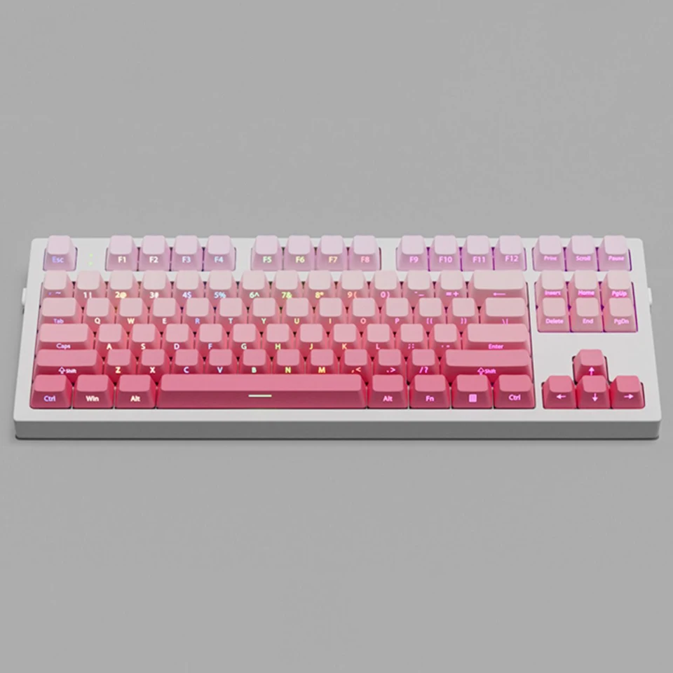 YTGRF-Cherry Profile Side Printed PBT Keycaps, 135 Key Minimalist Double Shot Shine Custom Keycap Gradient Key Cap Cherry Mx Switches Mechanical Keybo - View #2