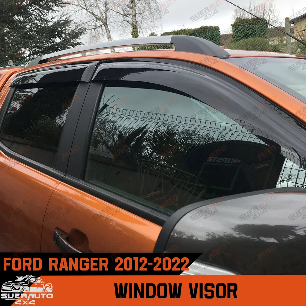 Window Visors Wind Deflectors Rain Guards For Ford Ranger T7 T8 2015-2022 Wildtrak Raptor XLT XLS XL Car Accessories