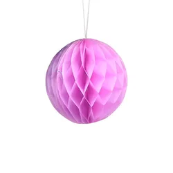 Vibrant Honeycomb Ball Decoration for Celebrations and Events (Deep pink)