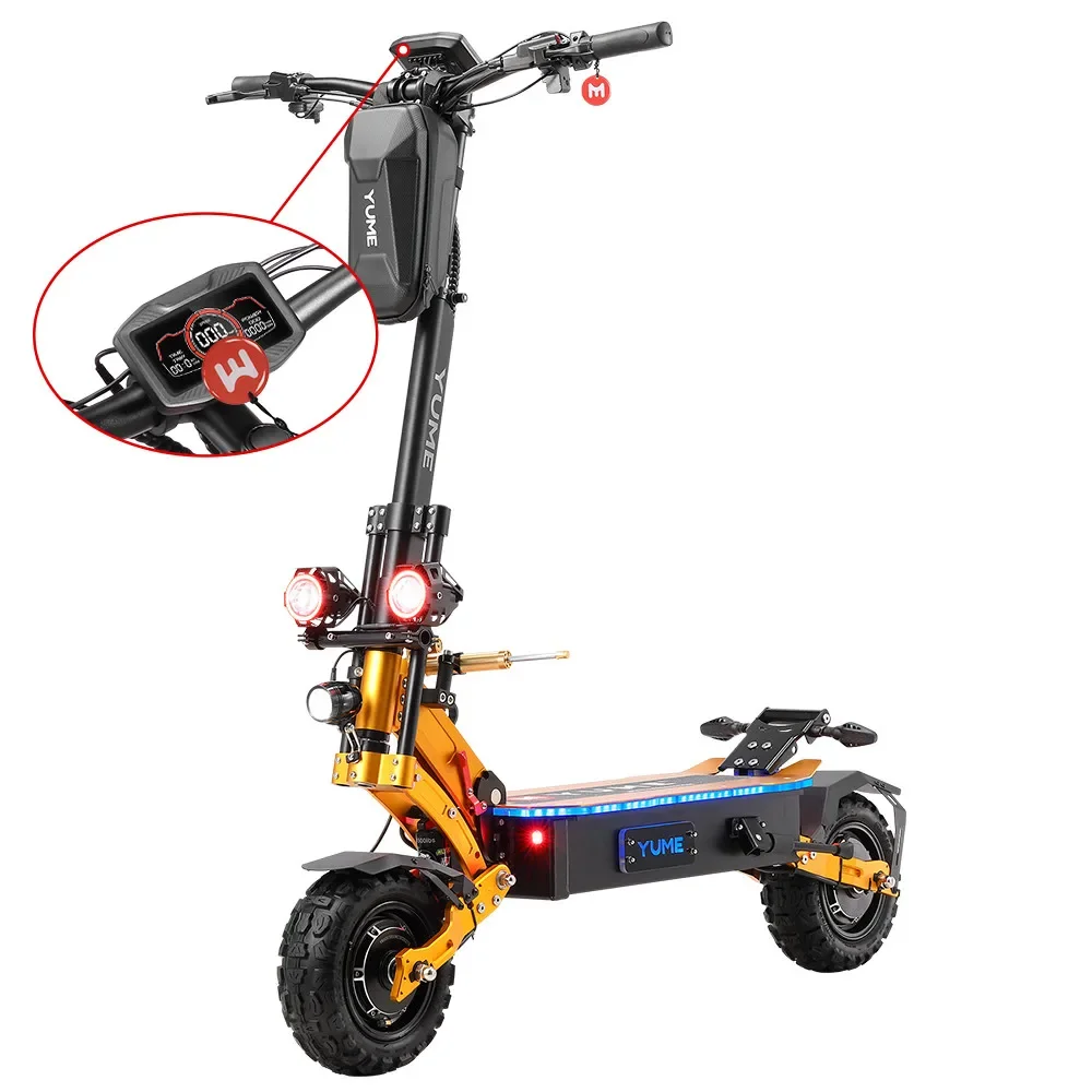 

YUME New design X11+ 6000W 60V powerful racing electric motorcycle foldable 11 inch wide wheel scooter electric for sale