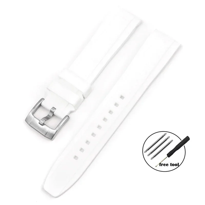 لينة حزام ساعة مطاطي نهاية منحنية 20 مللي متر 22 م...