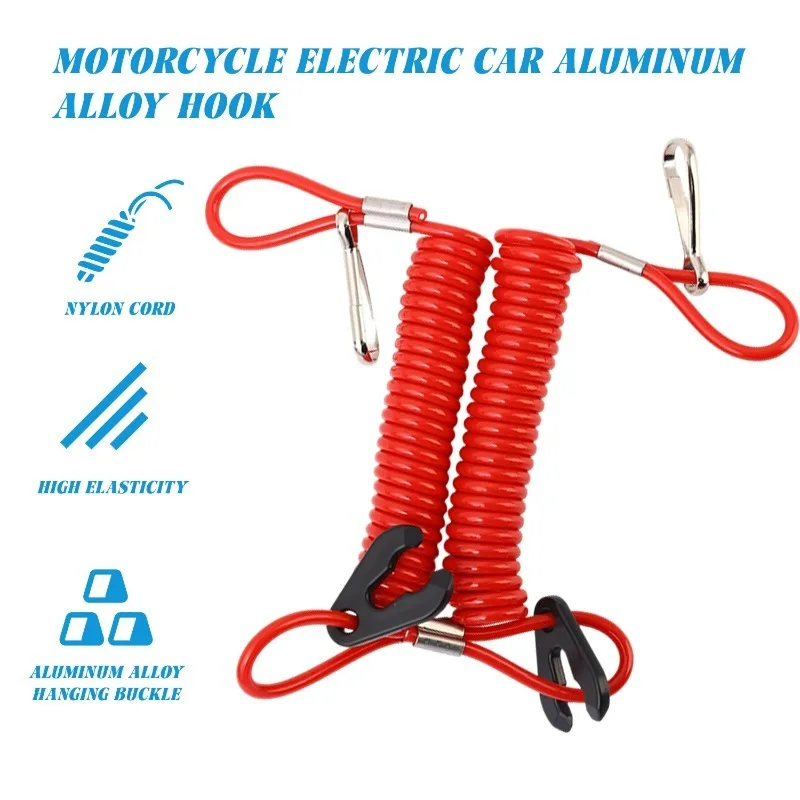 Boat Engine Kill Stop Switch Emergency Stop Switch Safety Lanyard Rope for Motorboat Outboard Motors Boat Safety Equipment