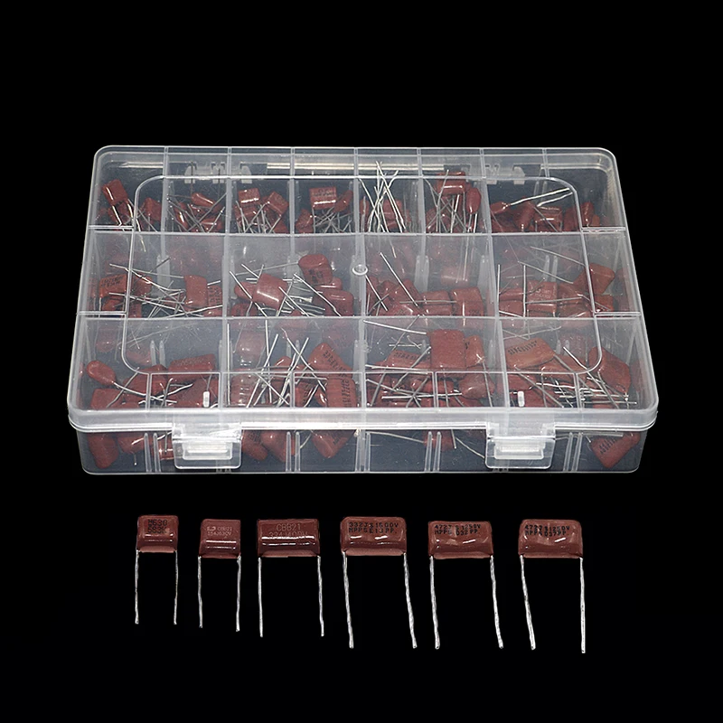 

150pcs CBB Polypropylene Film Capacitor Kit 10NF - 68NF 400V 630V Capacitance Assortment Set 47NF 100NF 220NF 470NF Capacitors