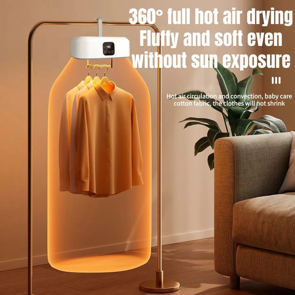 Portable Folding Clothes Dryer, Suitable For Dormitory Apartments, Family Travel Rv Clothes Dryer, Dryer With Drying Bag