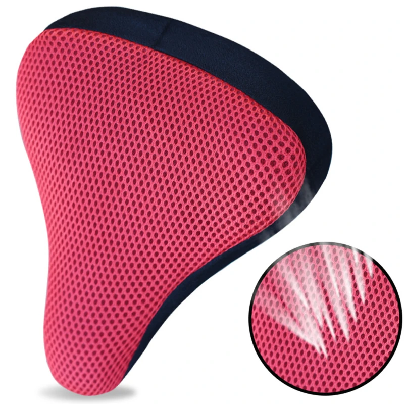 Bicycle saddle 3D soft seat cover silicone cushion breathable comfortable