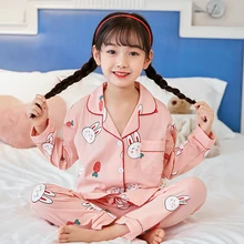  Children Pajamas Sets Cotton 2023 spring Kids Cartoon Homewear Suit Girls Casual Long Sleeve Christmas Pyjamas Set Sleepwear 