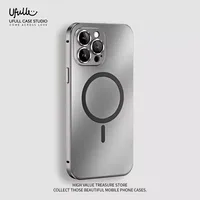 Aluminum Metal Frame Magnetic Case For iPhone 13 12 14 15 16 Pro Max Plus Magsafe Wireless Charging Lens Film PC Backboard Cover 1