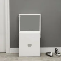 Household Folding Wall-mounted Bathroom Seats Porch Invisible Wall-mounted Shoe Changing Stool Simple Can Store Bathroom Chairs 2