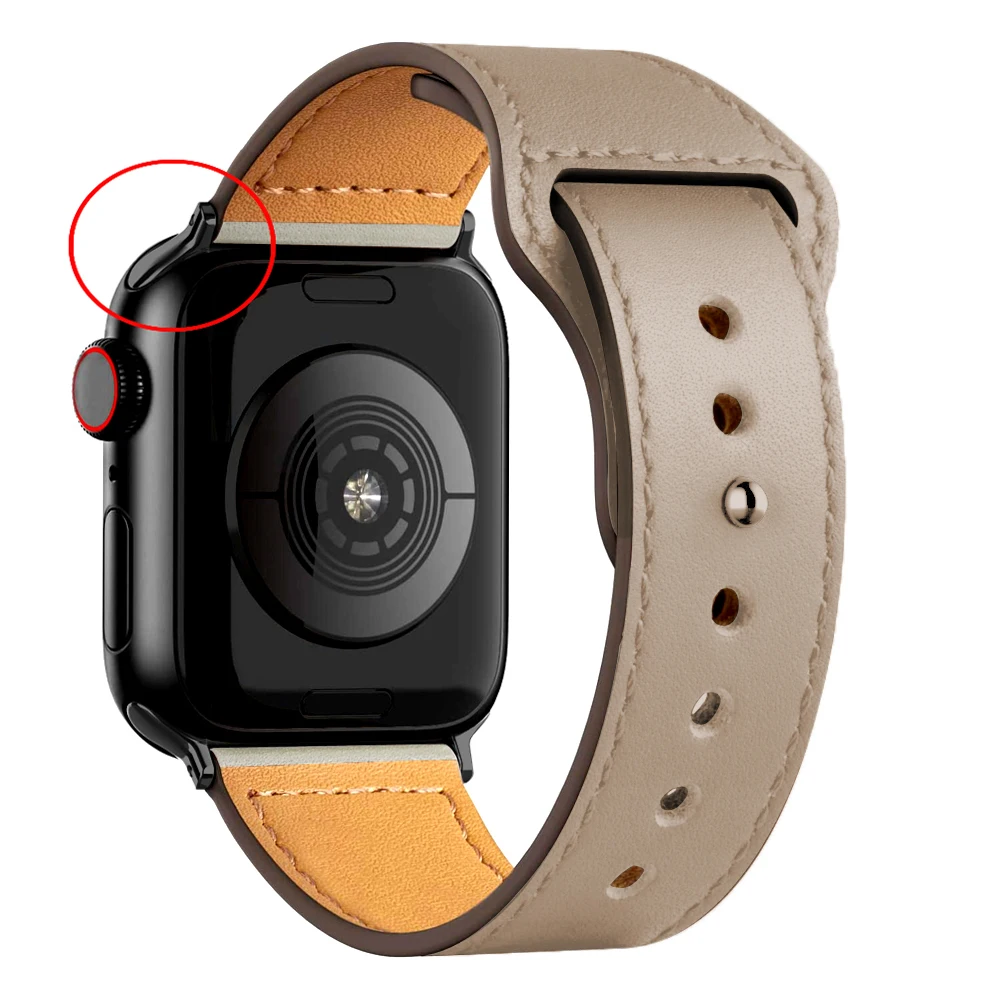 Premium Leather Watch Band - Elegant Wrist Strap Bracelet
