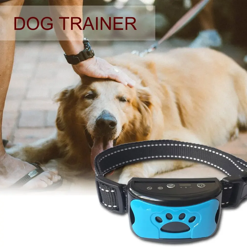 Pet Dog Anti Barking Device Electric Training Collar Usb Chargeable Stop Barking Vibration Anti Bark Devices