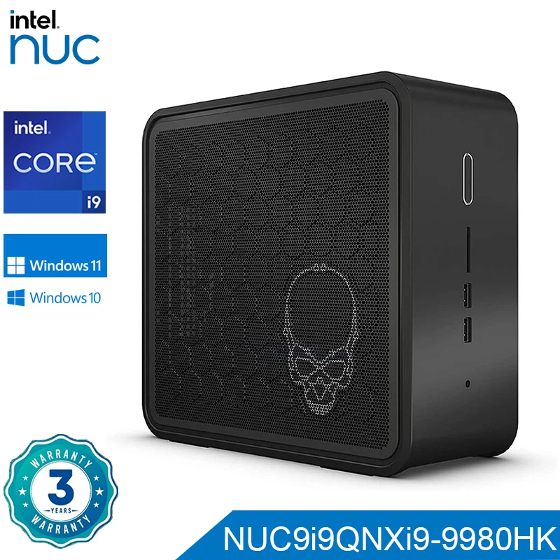

Intel NUC 9 NUC9i9QNX Ghost Skull Canyon Core i9-9980HK Home and Entertainment Desktop Mini UHD 630 WiFi Bluetooth Windows 10