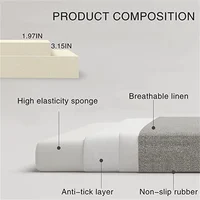 Custom Size Bay Window Seat Cushions - High-Density Sponge Pad, Washable/Removable/Non-Slip and Thickened (3/5/8/10CM Options) 2