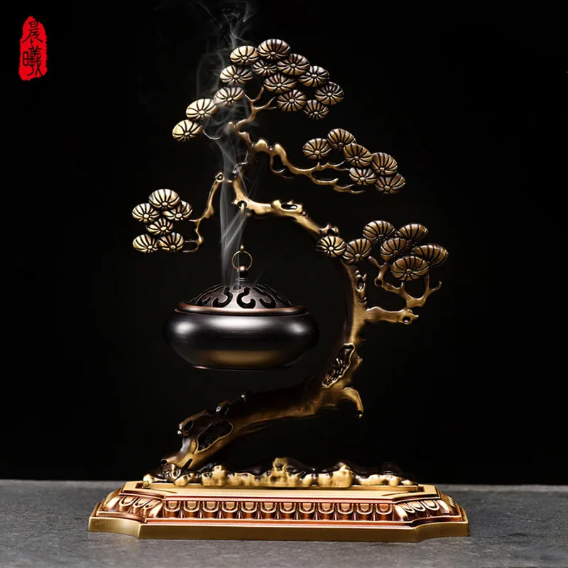 

New Chinese welcome pine pure copper incense burner incense indoor hanging hanging hanging furnace pine creative ornaments