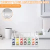 Acrylic Week Label Dispenser for Labels Stickers Tape Wall Mount Transparent 7 Slot Label Dispenser for Home School Office 2