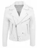 White Leather Jacket Men Fashion Solid Long Sleeve Turn-down Collar Mens Coat 5