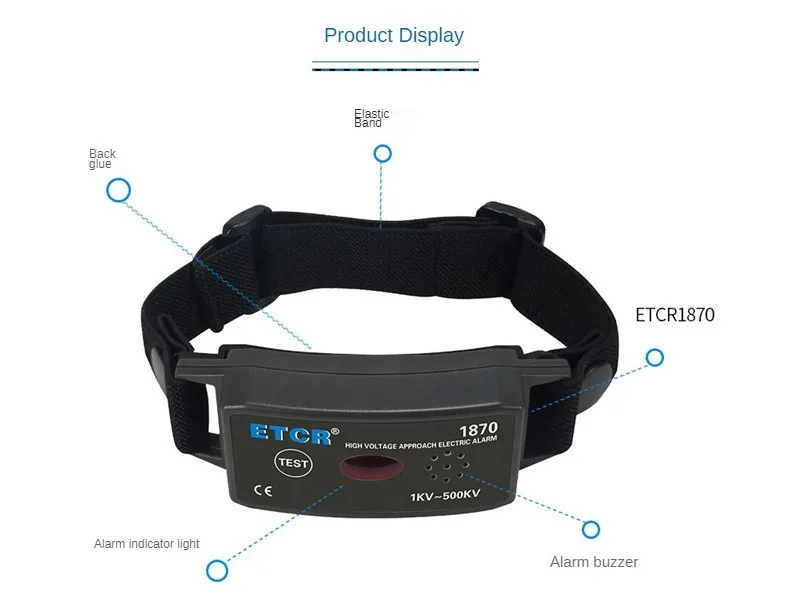 ETCR1870 Arm Type High Voltage Low Voltage Near Current Alarm Non-contact Live Alarm