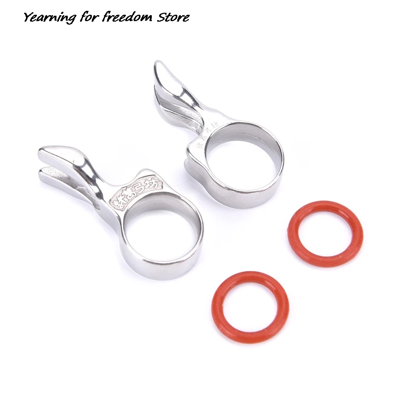 1 Pc Stainless Steel Slingshot Shooting Throwing Finger Fishing Dart Hunting Ring slingshot accessories