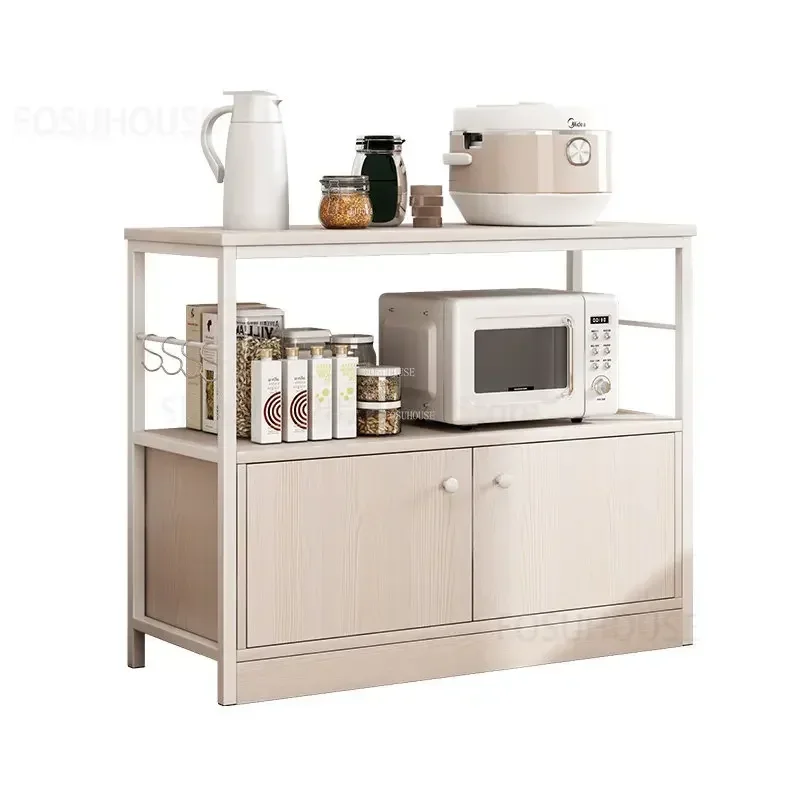 Nordic Multi-layer Kitchen Cabinets Modern Kitchen Furniture Home living room Storage Cabinet with Door Wooden Storag Rack Y 3