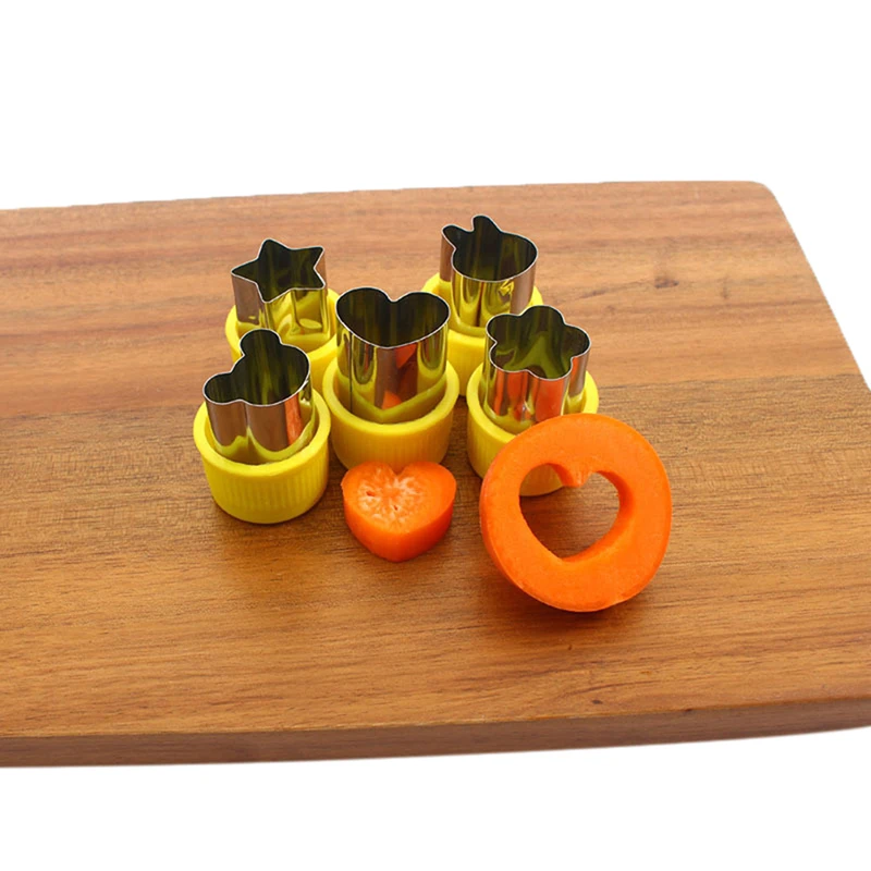 1Set Multi-Style Vegetables Cookie Cutter Embossing Mould Portable Cook Tools Stainless Steel Fruit Cutting Die Kitchen Gadgets vegetable cutter fruit cutter