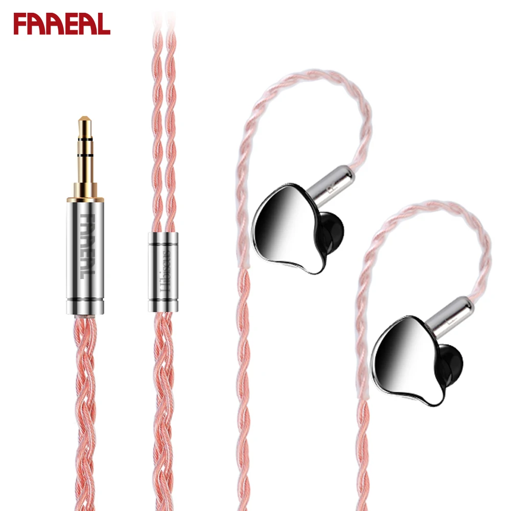 

Наушники FAAEAL Hibiscus Dynamic HIFI, наушники-вкладыши с алмазным покрытием, диафрагма из углеродного волокна, DJ-наушники для сцены, стереонаушники, гарнитура для спортивного монитора