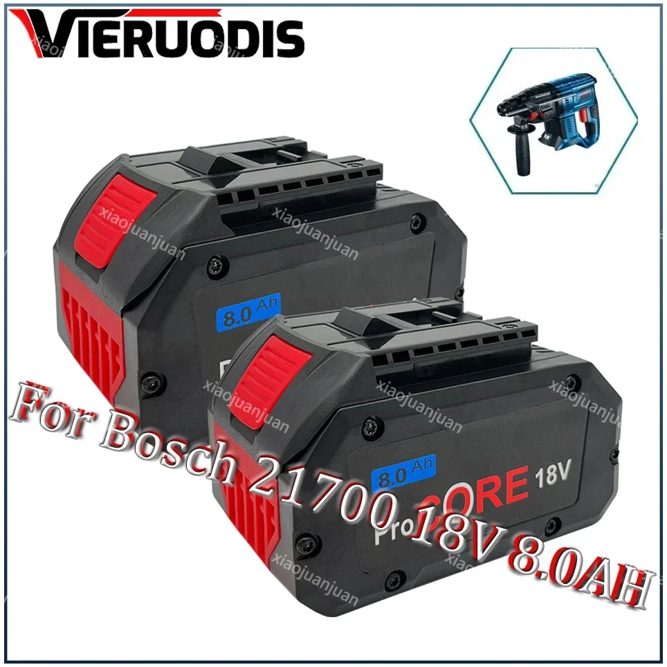 

For Bosch 18V 6.0AH 8.0AH 10.0AH Professional Cordless Tool BAT618 BAT609 GBA18V80 21700 Battery ProCORE Replacement Battery