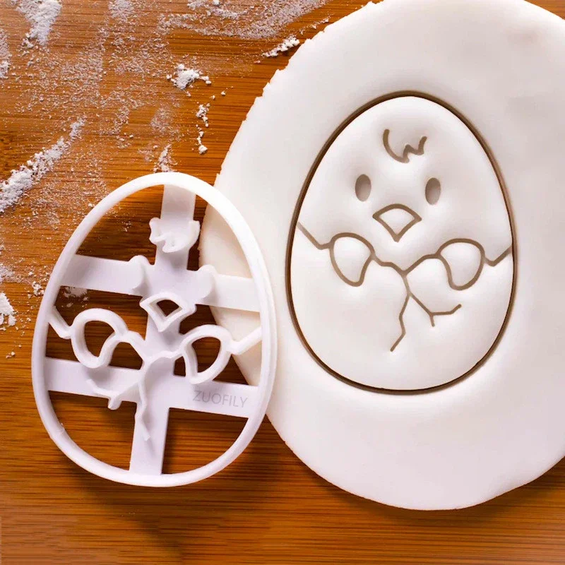 Cookie Cutter Cookie Mould Cookie Printing Mold Baking Mold Easter Cookie Cutters Easter Eggs Bunny Biscuit Mold Baking Tool DIY Handmade Biscuit Stamp Mould