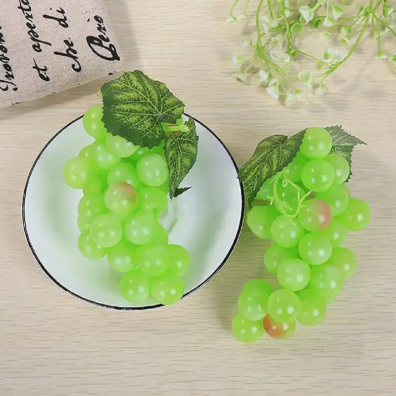 Fake Grapes Bundles Bunches Reusable Black Purple Green Grapes Durable Plastic Fake Fruits Home Decor artificial fruits and vegetables artificial grapes