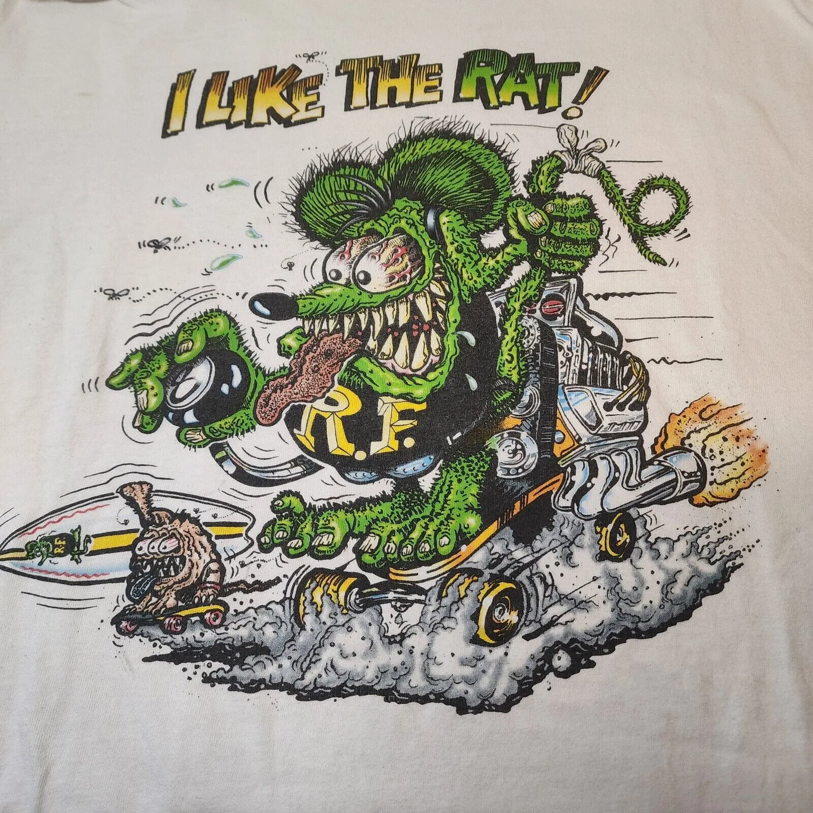 Ed Roth Rat Fink I Like The Rat White Tee Shirt Cotton S-5Xl 1 P1107 Maniche Lunghe O Corte