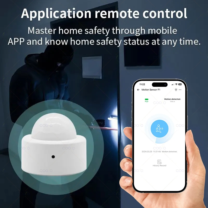 ZigBee PIR Motion Sensor Smart Home Alarm Compatible With Alexa Google Home Infrared Detector For Security Automation System