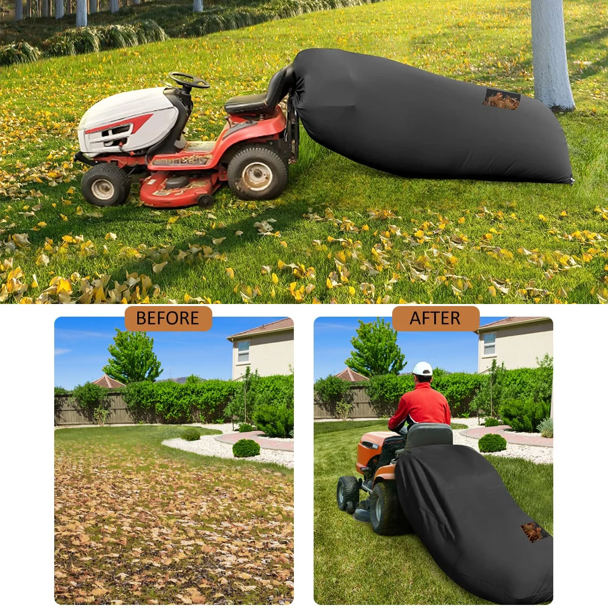 Leaf Vacuum Blower Bag Oxford Fabric Zippered Leaf Collection Bag Leaf  Blower Vacuum Storage Bag Yard Waste Bins - AliExpress