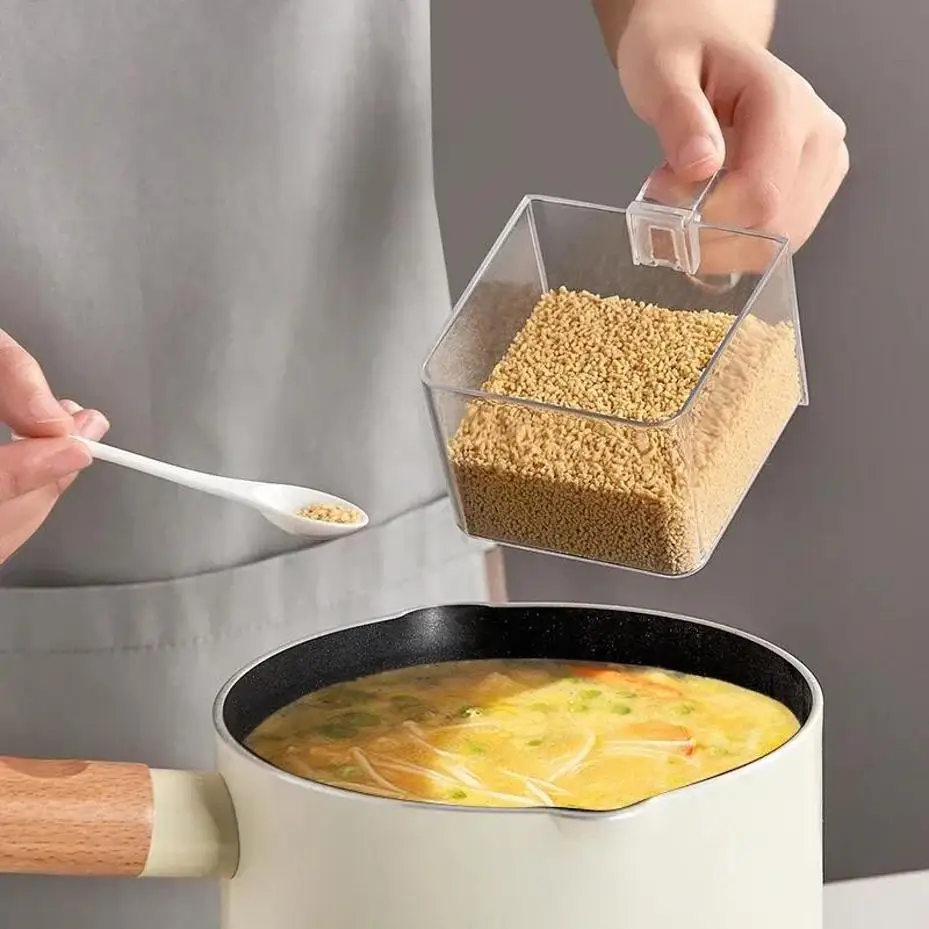 Kitchen Seasoning Box Integrated Multi-Grid Spice Storage Organization Household Combination Set Wall Hanging Storages Container