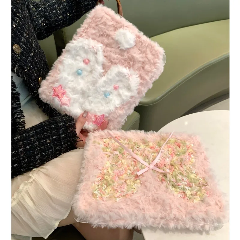 Cute Rabbit Plush Handmade Tablet Case