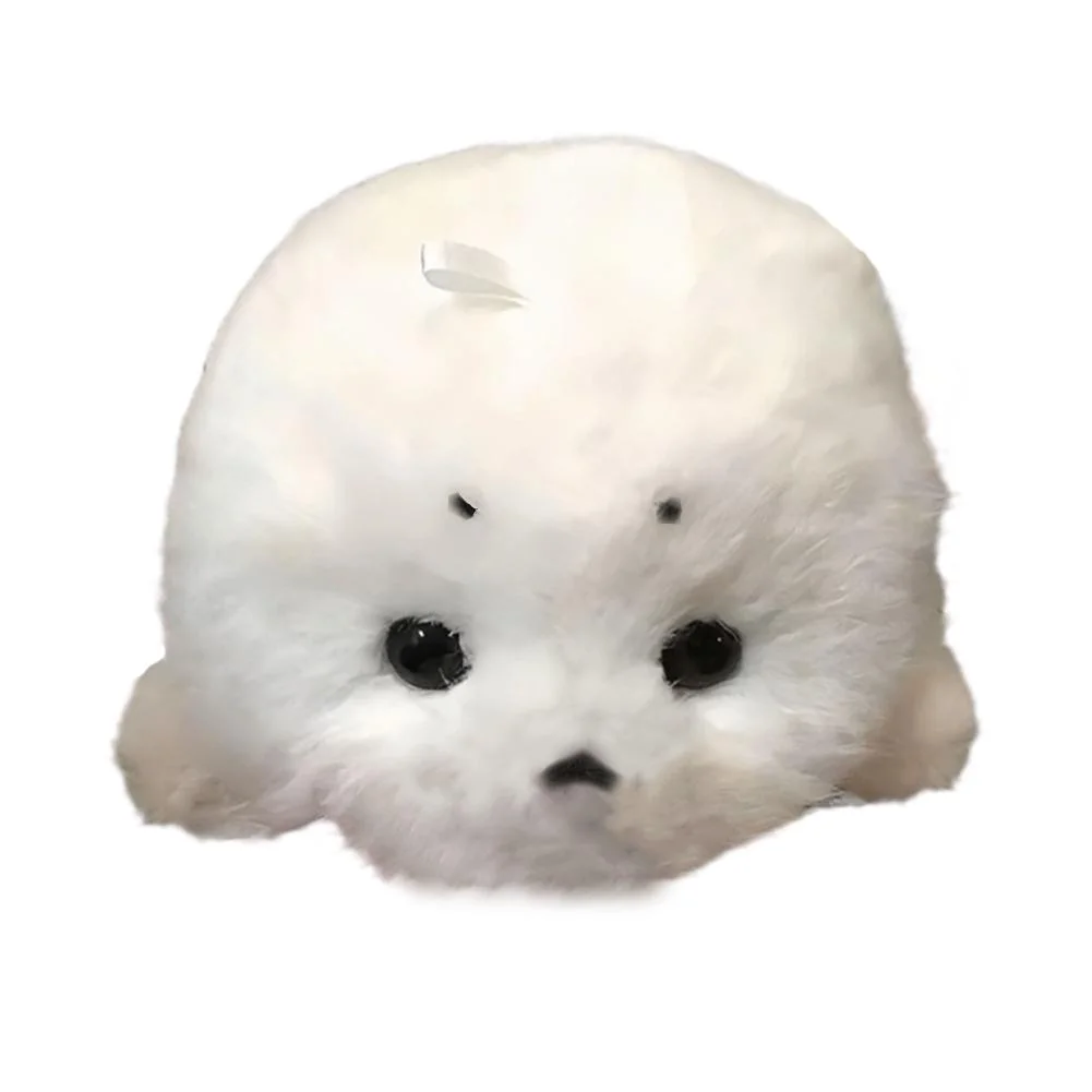 Soft Grey Seal Plush Keychain - Adorable Animal Pendant and Fashionable Car Ornament