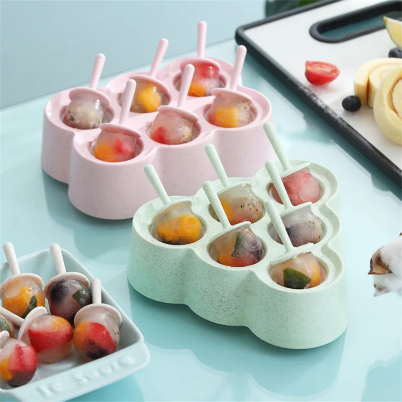 

Creative New Ice Cream Mold Ice Cube Tray Dessert Freezer Popsicle Stick Silicone Juice Cocktail Whiskey Ice Cube Mold