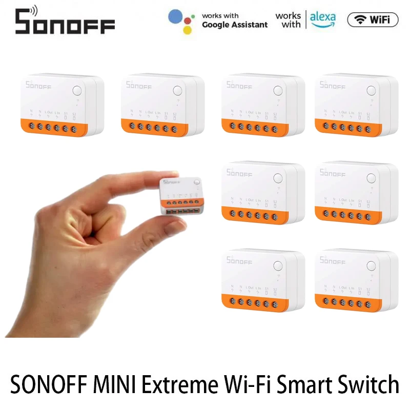Sonoff Minir4 Wi-Fi Smart Switch 10A Mini Extreme Smart Home Modulo Relè Telecomando Vocale Per Alice Google Assistant Alexa