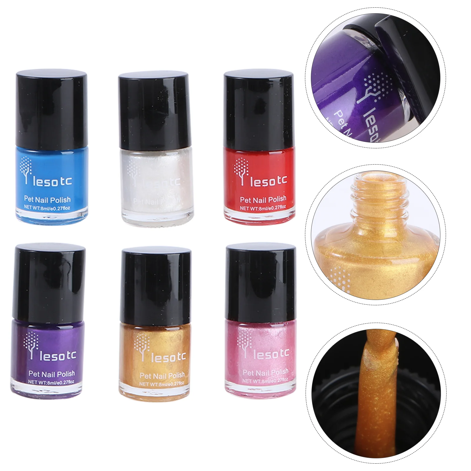 

Water-Base Healthy Ingredients Pet Dog Nail Polish Pet Supplies Eco-Friendly Fashion For Darker Colored Dog Nails