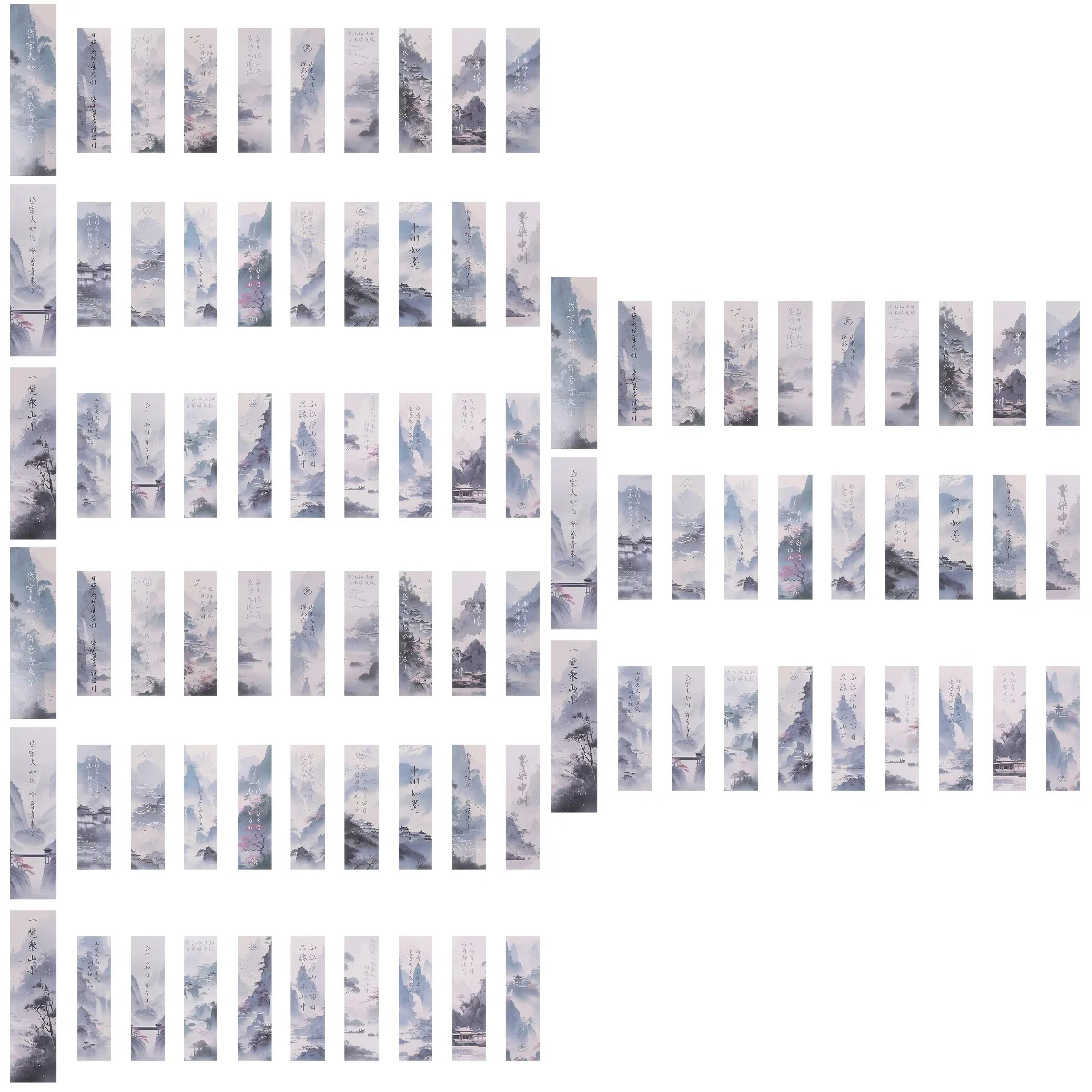 

90 pcs Aesthetic Paper Bookmark Vintage Chinese Style Bookmark Decorative Bookmarks