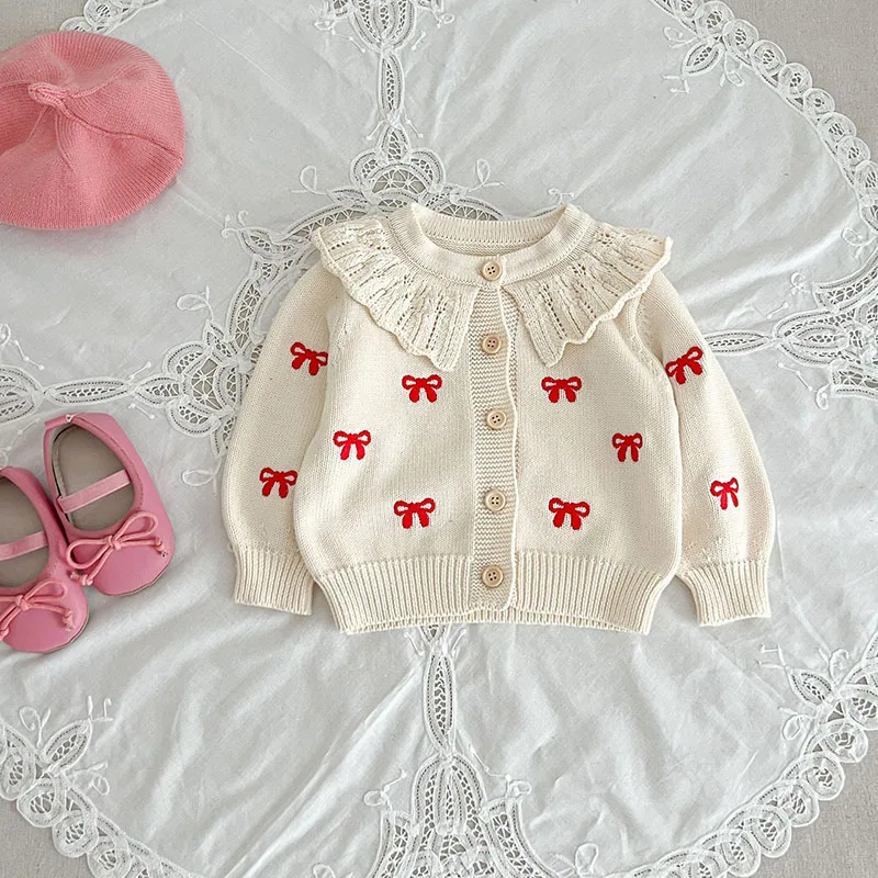 Autumn Baby Girls Knitted Cardigan Sweater