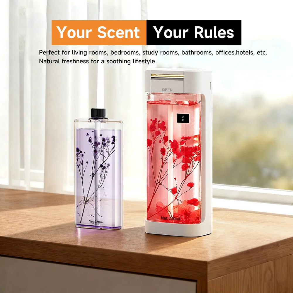 ناشر رائحة ذكي سعة 230 مل، معطر هواء تلقائي مع عبو...